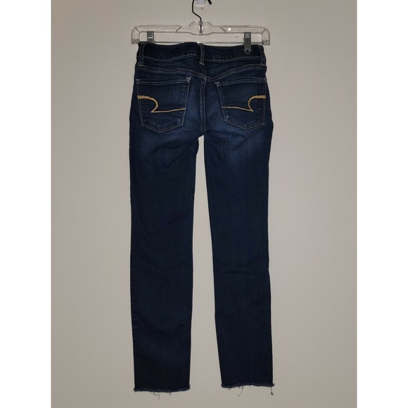 American Eagles Outfitters Super Stretch Skinny Blue Jeans Denim Size 0R - Picture 2 of 8